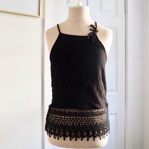 Tezenis Ribbed Tank with Lace